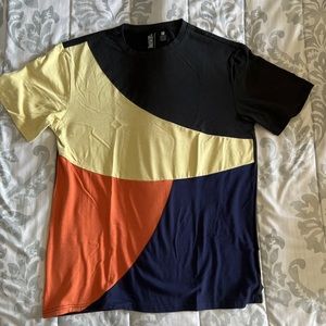 "Genuine authentic" Multi color panel T shirt Large. (Read description)